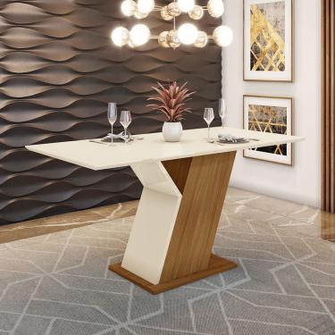 Imagem de Mesa de Jantar com Tampo em MDF 160cm Zuri Casa 812