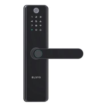 Imagem de Fechadura Digital Embutir Biometria Senha Preto - Elsys