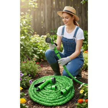 Imagem de Mangueira Mágica Expansiva 30m c/ 7 Jatos - Azul/Verde - Congratulatio