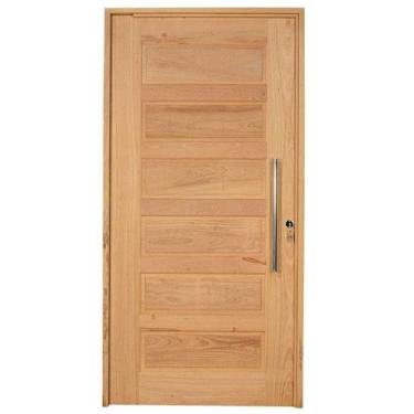 Imagem de Kit Porta de Madeira Pivotante Frisada 214cmx107cmx12cm Pe28 Esel Aber