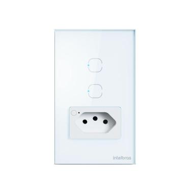 Imagem de Tomada Inteligente Wi-Fi ETS 2002 10A com Controle Remoto por Aplicativo Branco Intelbras
