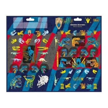 Imagem de Adesivo Decorado Tilibra Duplo Raptor Papel Autoadesivo FORMATO 145MM X 232MM 1 FOLHA Estampa Única