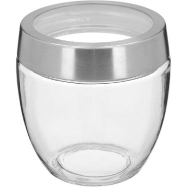 Imagem de KIT 4 POTES MANTIMENTOS COM TAMPA DE VIDRO 500ml 12x12x12cm