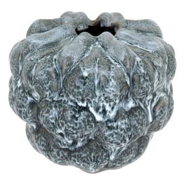 Imagem de VASO DECORATIVO ENFEITE PLANTA CERÂMICA 12x14x14cm CINZA