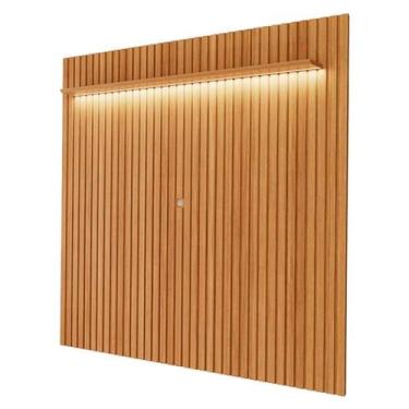 Imagem de Painel Ripado para TV 84 Polegadas Com Led 1 Prateleira 2,3m Maragogi 