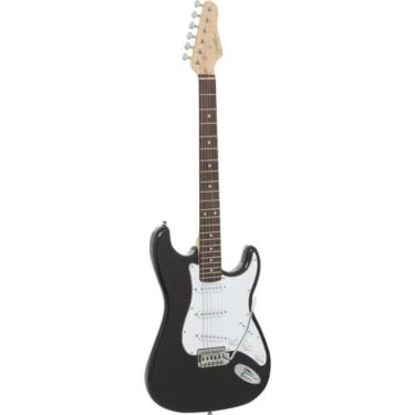 Imagem de Guitarra G100 com 3 Captadores Single Coils Sonic-X e Escudo Branco Preto Giannini