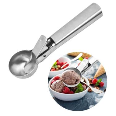 Imagem de Colher para Sorvete Colher Pegador Sorvete Biscoito Inox Açai para Porcionar Frutas e M...