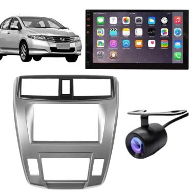 Imagem de Central Multimídia Automotiva 2 Din MP5 Honda City LX 7 Touch Screen TFT Digital USB Bl...