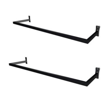 Imagem de 2 pçs Arara Cabideiro Quadrada Industrial Tubo 20x30mm 90cm - Paraiso 