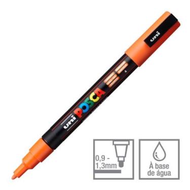 Imagem de Caneta Posca Marcador Uni-ball Pc-3m Laranja 4 55.4406 - Uni Ball