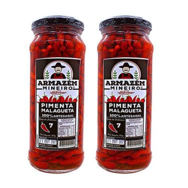 Imagem de Pimenta malagueta 300g grau de ardencia 7 armazem mineiro - kit 2 unid