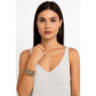 Imagem de Bracelete Feminino Indiano De Metal Dourado - Loja da Índia
