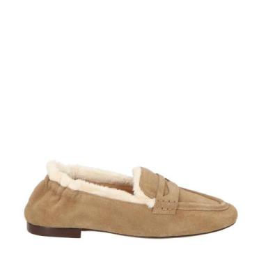 Imagem de Mocassim Loafer Luiza Barcelos Em Camurça Fendi Com Pelos, Fendhi, 35