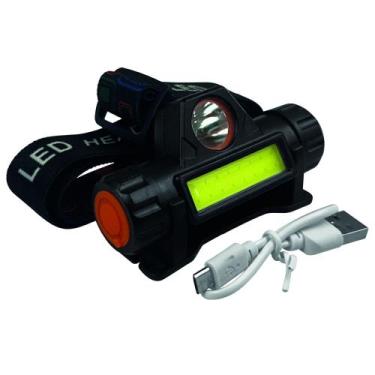 Imagem de Lanterna de Cabeça Profissional Recarregável USB Led Removível com Imã