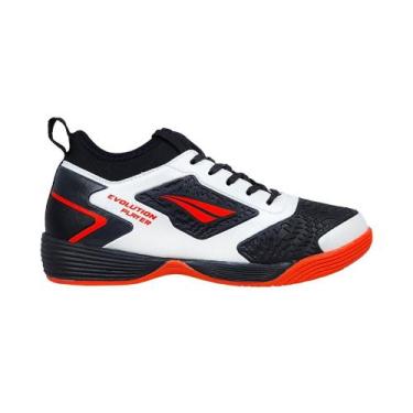 Imagem de Chuteira Futsal Penalty Evolution Player Locker, 31, Branco, Cinza