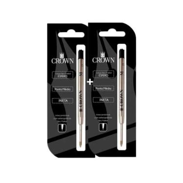 Imagem de Carga Para Caneta Crown Esferográfica Tipo Parker CA14007 ( Kit com 02