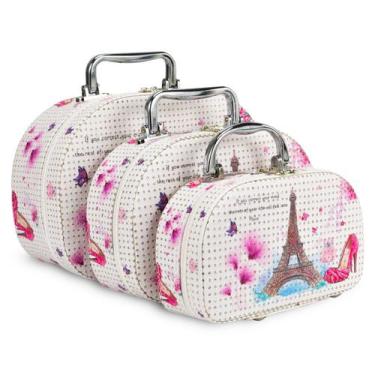 Imagem de Necessaire Feminina Maleta Frasqueira Caixa Organizadora Multiuso Pequ