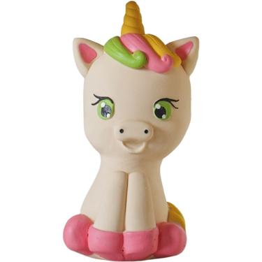 Imagem de Brinquedo para Cachorro Bene Casa Bichinho Encanto Animais da Selva Unicórnio Pequeno e Médio Látex 12cm 1 Unidade