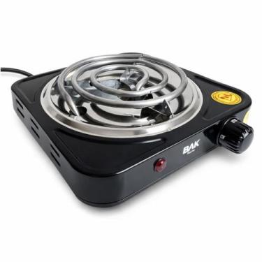 Imagem de Fogareiro Elétrico 1 Boca 1000W 127V Portátil Preto - BAK