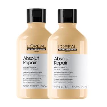 Imagem de KIT L'ORÉAL PROFESSIONNEL SERIE EXPERT ABSOLUT REPAIR GOLD SHAMPOO 300ML – 2 UNIDADES
