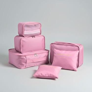 Imagem de Kit Organizador De Mala Viagem 6 Peças Impermeável Necessaire - LAUNRY