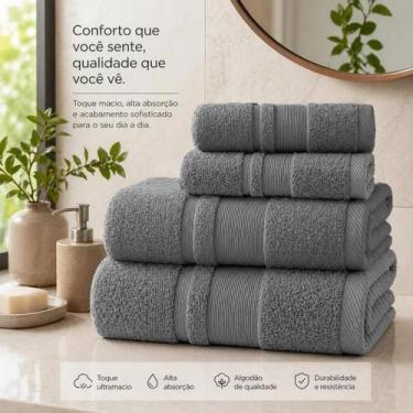 Imagem de Jogo de Toalhas Gigante Master 100 Algodão 550g por m² 4 Peças - Appel