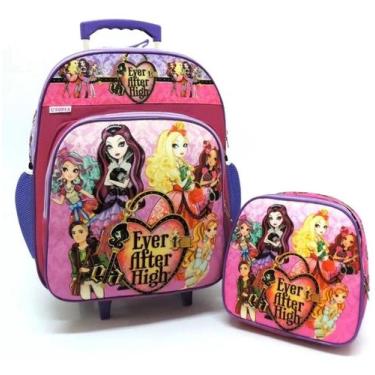 Imagem de Mochila Escolar Ever After High Rodinhas G + Lancheira F4