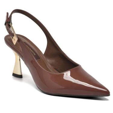 Imagem de Scarpin Slingback Feminino Via Marte, Marrom, 36