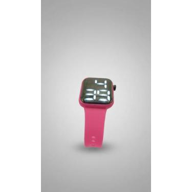 Imagem de Relógio Digital Infantil LED Pulseira Silicone Rosa - Congratulations 