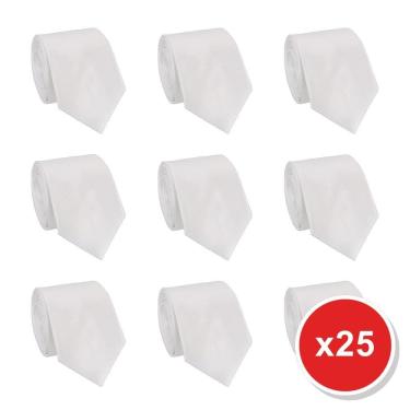 Imagem de Kit 25 Gravatas Masculina Social Slim Premium Tons Classicos Lisa Elegante Padrinhos Formatura Trabalho
