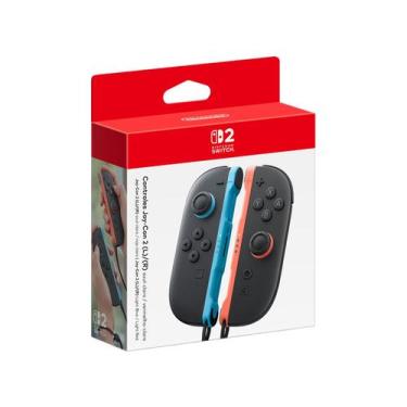 Imagem de Controle para Nintendo Switch 2 Sem fio Joy-Con 2 Azul Claro e Vermelh