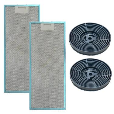 Imagem de 2 Filtro Alumínio + 2 Carvão Coifa Electrolux DE6RX DE6RP