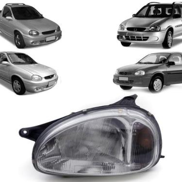 Imagem de Farol Corsa Hatch Pickup Sedan Wagon 1994 Ate 2000 Le Usa Lampada H4 9