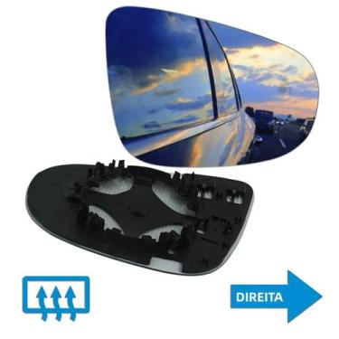 Imagem de Vidro convexo aquecido do espelho retrovisor da porta da asa direita p