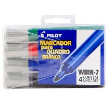 Imagem de Pincel quadro branco recarregável WBM-7 - estojo 4 cores - Pilot