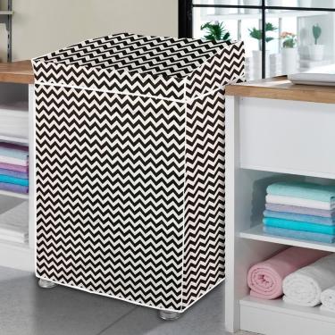 Imagem de Capa para Máquina de Lavar g Flanelada Zig Zag com Tampa Protege Contra Arranhões Luz do Sol Manchas e Poeira Vida