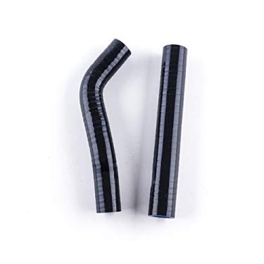 Imagem de LUXERAD Mangueira de silicone de arrefecimento para radiador ATV de 3 camadas para 04-12 Ho nda TRX 450R (preto)