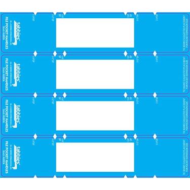 Imagem de Tabbies Alças de bolso para arquivos, 24 x 5 cm, azul claro/branco, 48 por pacote (TAB68806)
