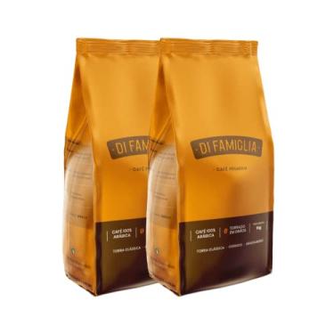 Imagem de Café Especial Di Famiglia | Café Premium em Grãos | Café Gourmet em Grãos | Clássico | 100% Arábica | Torra Média | Pack (2 pacotes de 1kg) 2kg