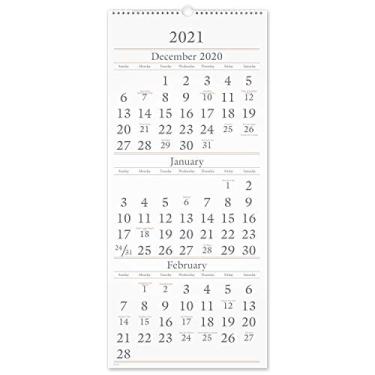 Imagem de Calendário de parede 2021 da AT-A-GLANCE, 30,5 cm x 68,5 cm, grande, 3 meses (SW1152821)