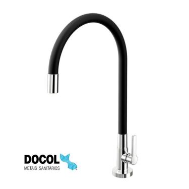 Imagem de Torneira Cozinha Mesa Docol Bica Alta - Galiflex - Cromada/Preta | 966957