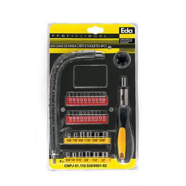 Imagem de Jogo de chave catraca intercambiável com cabo flex 40 pontas