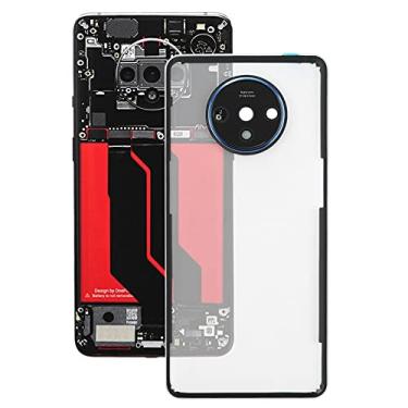 Imagem de Para a tampa traseira da bateria OnePlus 7T com lente da câmera (transparente)
