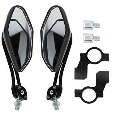 Imagem de Joyzan Espelhos para bicicletas para guidões, espelho retrovisor ajustável universal de 360 graus com visão traseira grande angular HD para bicicleta de estrada montanha crianças Ebike