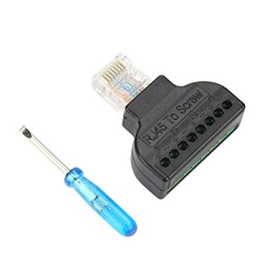 Imagem de 2 peças de rede RJ45 Ethernet RJ45 plugue macho para adaptador de terminal de parafuso AV de 8 pinos, cabo de plugue de rede para AV CCTV UTP DVR