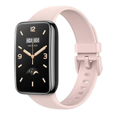 Imagem de Pulseira Extra Cores Vivas Silicone Sport Compatível com Mi Band 7 Pro (Rosa-claro)