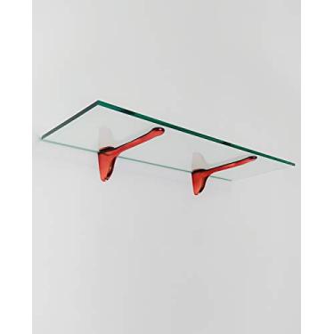 Imagem de Prateleira de Vidro Para Cozinha Suporte Bronze