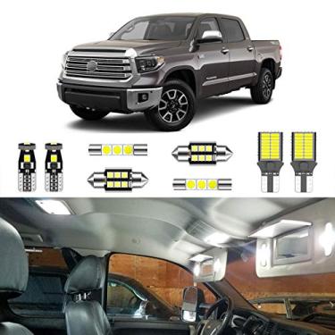 Imagem de LIGHSTA Kit de luz LED branca super brilhante 20 peças para Toyota Tundra 2007-2021 + luzes de carga + luzes de placa de carro + luzes de reserva e ferramenta de instalação