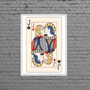 Imagem de Quadro Carta De Baralho Gay 33X24Cm