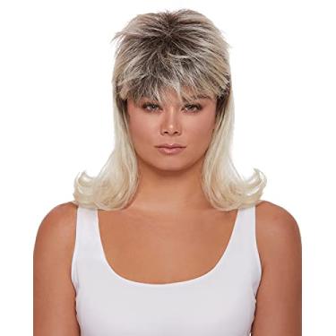 Imagem de Dreamgirl Peruca unissex Dirty Blonde Mullet, Marrom escuro acinzentado, tamanho nico